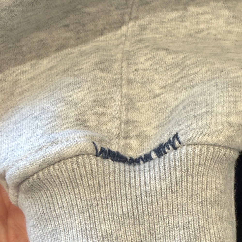 Abercrombie & Fitch Accented Light Gray Popover Hoodie - Picture 8 of 10